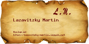 Lazavitzky Martin névjegykártya